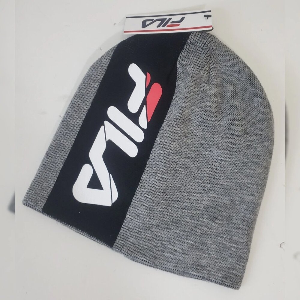 FILA BEANIE HAT WOMEN'S MEN'S COLD WEATHER MULTICOLOR LATERAL LOGO